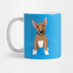 Bull Terrier Pup red & white Mug